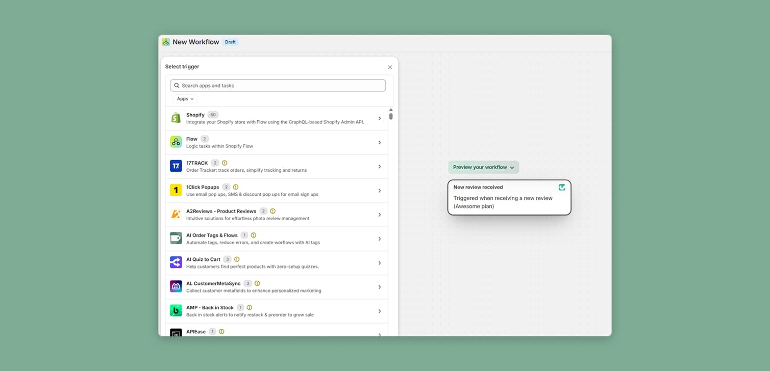 Extending Shopify Flow with custom triggers and actions