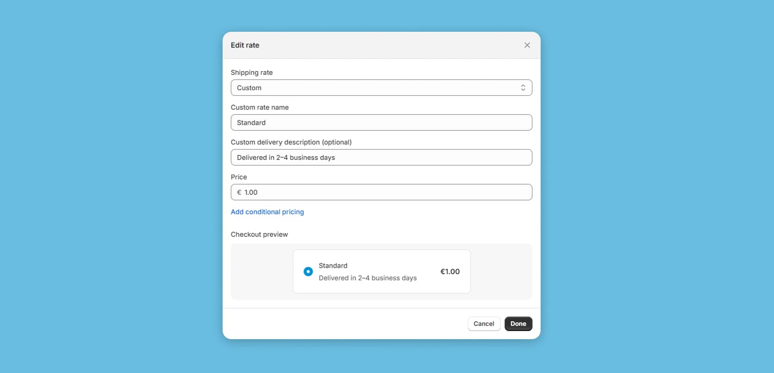 How Shopify’s shipping rate descriptions can reduce checkout hesitation